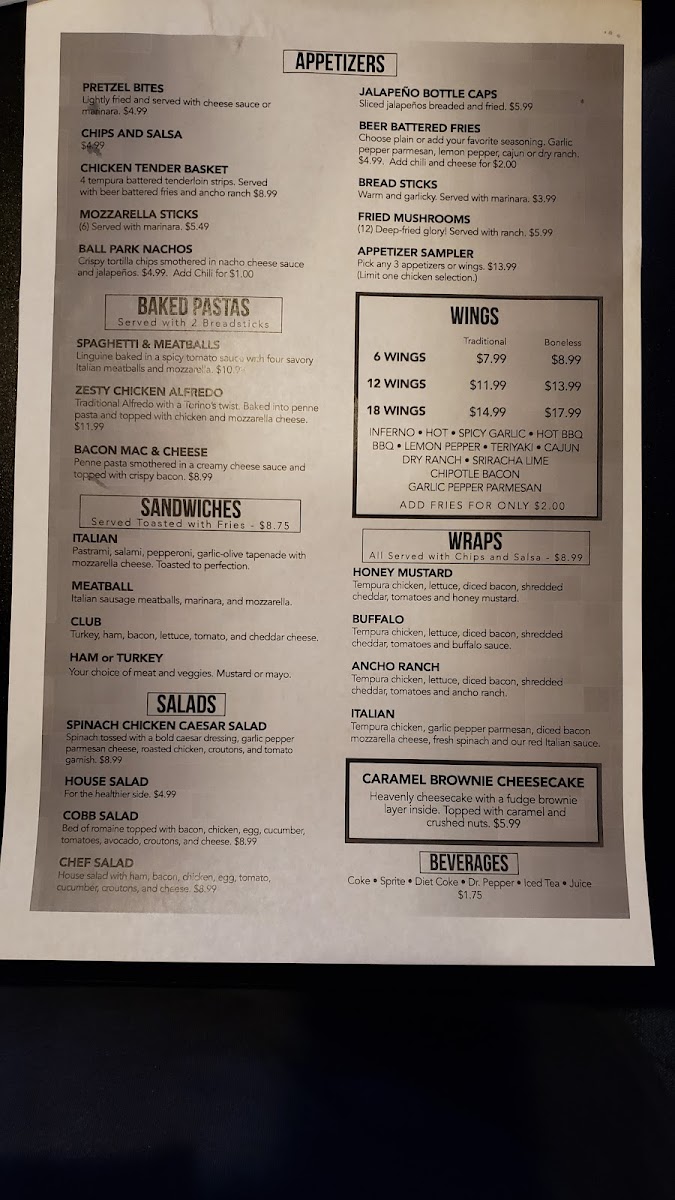 Torino's Pizza Bar Menu - Image 5